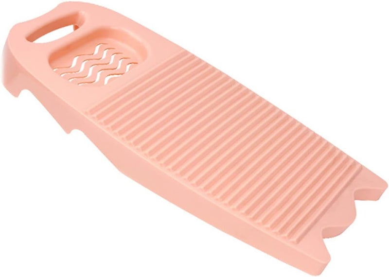 Cansybil Non-Slip Laundry Washing Board, Household Washboard, Hand Wash Board, Manual Wash Clothes Laundry Pad Scrubbing Board for Household(15.7x8.07x1.06inches) (B-Light Pink) - Image 1